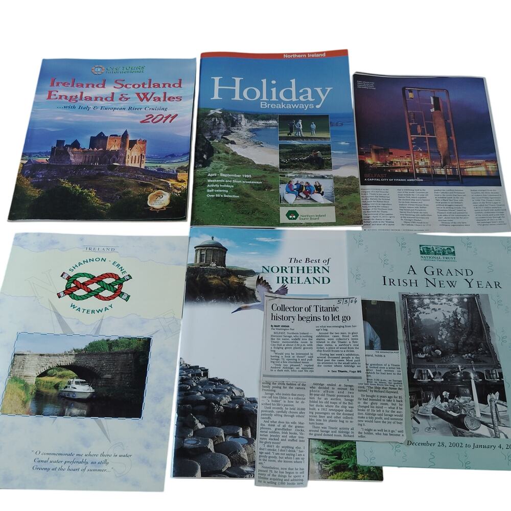 Northern Ireland Travel Ephemera Collection - Brochures & Newspaper Clips